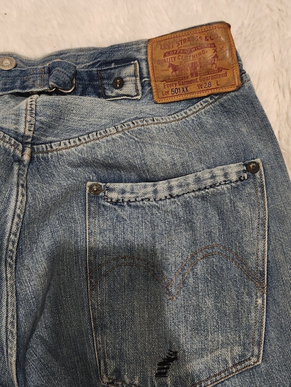 Levis Vintage Clothing LVC 1890 501 Bandit Selvedge Jeans - Picture 5 of 5